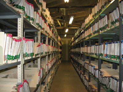 Shelves and shelves of files